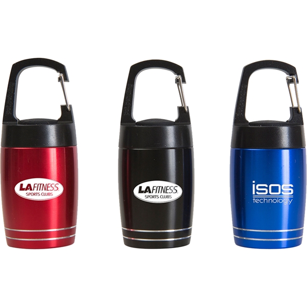 Aluminum COB flashlight with clip and two replaceable lithium batteries inserted.... from ASI 61966 HPG / Beacon Promotions