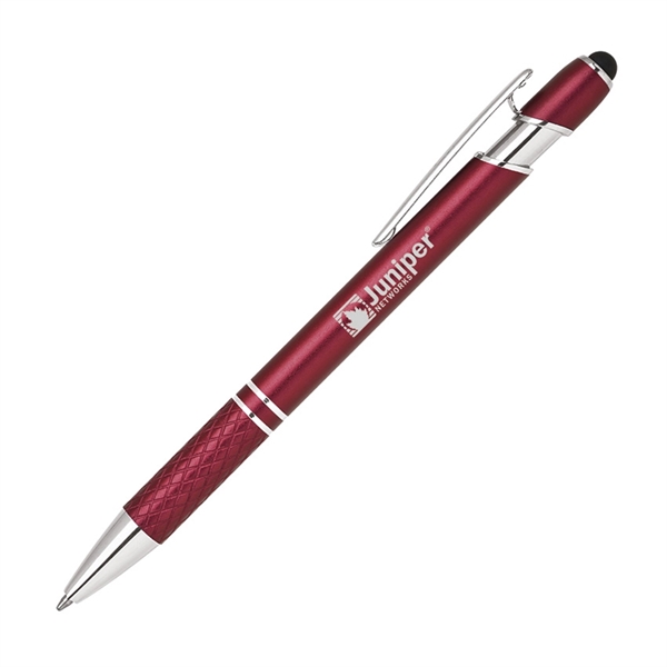 Metallic anodize color aluminum ballpoint stylus pen... from ASI 79535 Primetime / Primetime