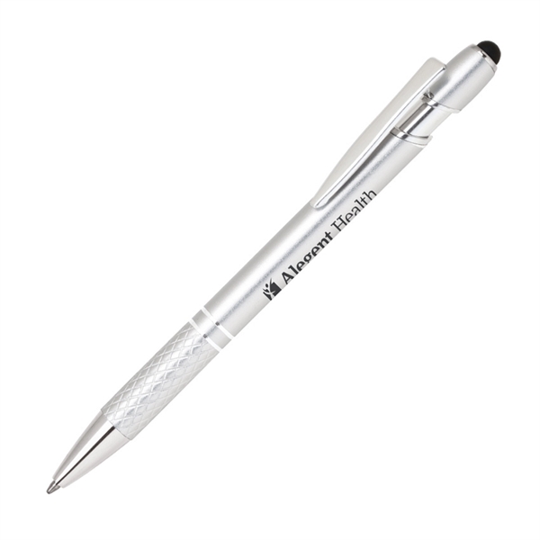 Metallic anodize color aluminum ballpoint stylus pen... from ASI 79535 Primetime / Primetime
