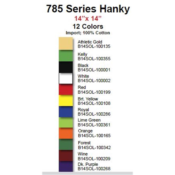 14 inch Bandanna Handkerchief  - 100 Percent  Cotton -... from ASI 44020 Bandanna Promotions By CARO-LINE