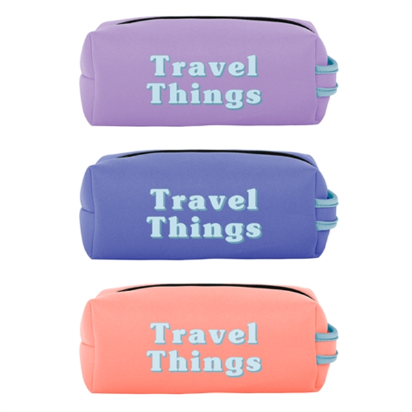 Neoprene toiletries bag inspired by the classic Dopp kit; features colored... from ASI 74710 Numo
