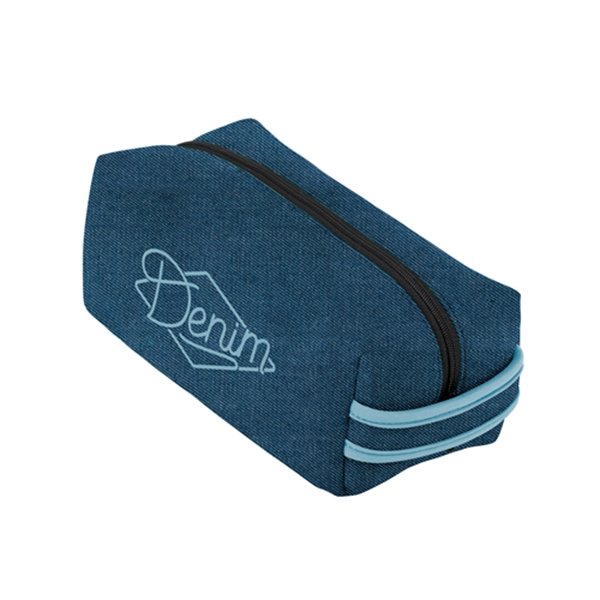 9.5" x 5.5" x 3.75" denim neoprene toiletries bag inspired by... from ASI 74710 Numo