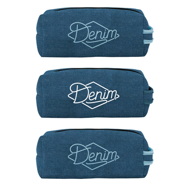 9.5" x 5.5" x 3.75" denim neoprene toiletries bag inspired by... from ASI 74710 Numo