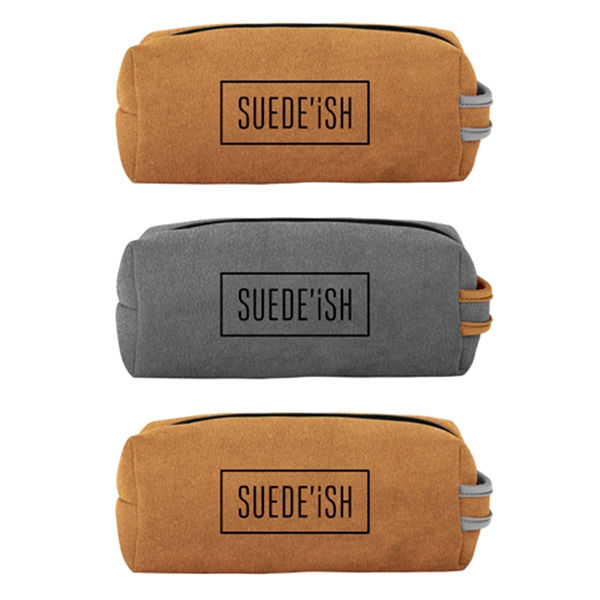 9.5" x 5.5" x 3.75 "suede-ish" neoprene toiletries bag inspired by... from ASI 74710 Numo