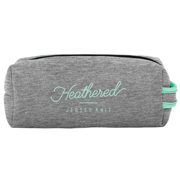 9.5" x 5.5" x 3.75" heathered jersey knit neoprene toiletries bag... from ASI 74710 Numo