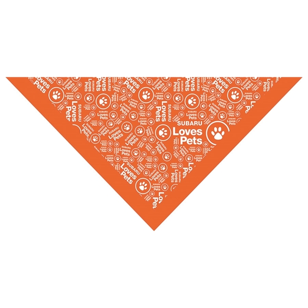 14" x 14" x 19" cotton rotary dyed pet triangular bandanas.... from ASI 44020 Bandanna Promotions By CARO-LINE / Swag-Wag Pets