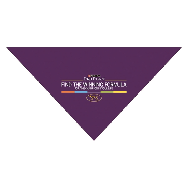 14" x 14" x 19" cotton rotary dyed pet triangular bandanas.... from ASI 44020 Bandanna Promotions By CARO-LINE / Swag-Wag Pets