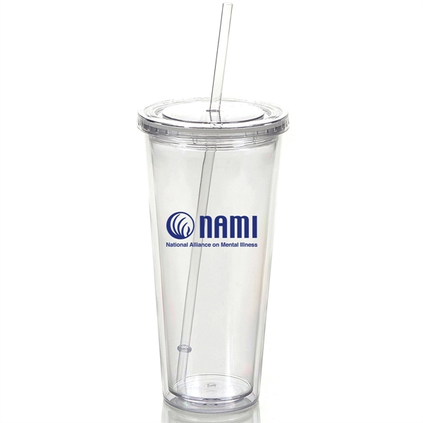 Acrylic Cup with matching straw... from ASI 34800 Alstar Creations / Alstar Line