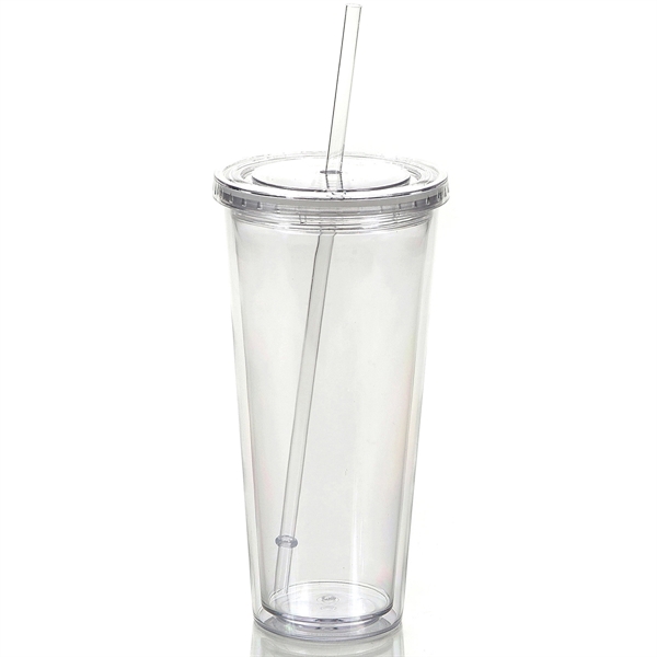 Acrylic Cup with matching straw... from ASI 34800 Alstar Creations / Alstar Line