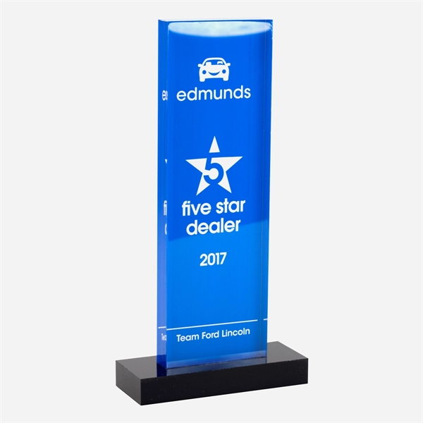 Acrylic plastic award, maximum imprint size of 25 square inches... from ASI 90807 Tekweld