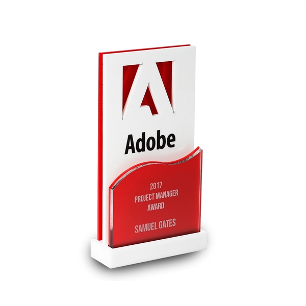 Acrylic plastic award, maximum imprint size of 25 square inches... from ASI 90807 Tekweld