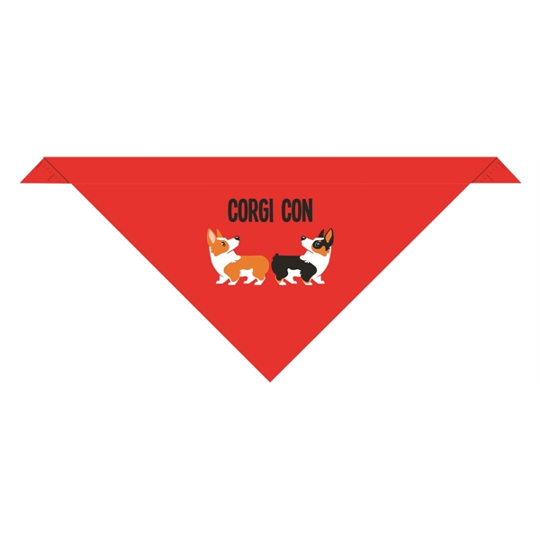 22" x 22" x 29" cotton rotary printed pet triangle bandanna.... from ASI 44020 Bandanna Promotions By CARO-LINE / Swag-Wag Pets