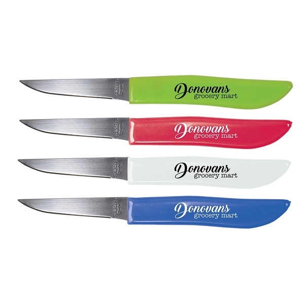 0.62"H x 5.75"W paring knife that's dishwasher safe and FDA compliant;... from ASI 54040 Fey Promo / Mi Line by Fey