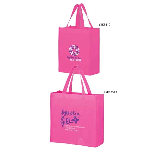 13" x 5" x 13" non-woven polypropylene Breast Cancer awareness tote... from ASI 35290 American Ad Bag Co