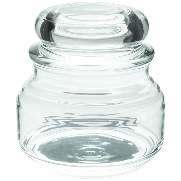Thick clear 8 oz apothecary jar with tight seal and rounded... from ASI 39552 BEL Promo