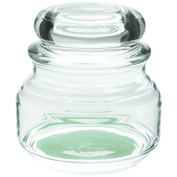 Thick clear 8 oz apothecary jar with tight seal and rounded... from ASI 39552 BEL Promo