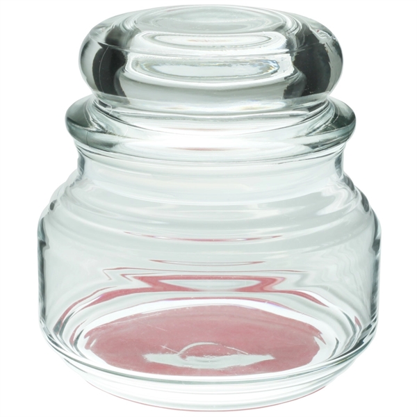 Thick clear 8 oz apothecary jar with tight seal and rounded... from ASI 39552 BEL Promo