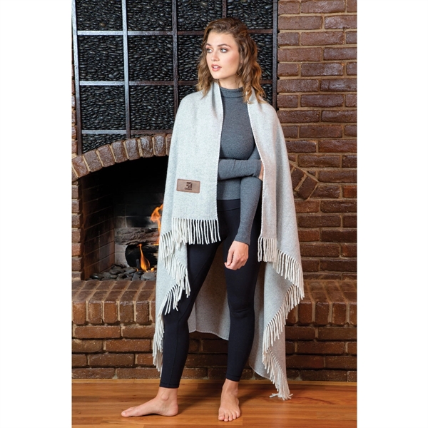 50" x 60" herringbone blanket made of Australian fine wool/acrylic and... from ASI 90913 Terry Town