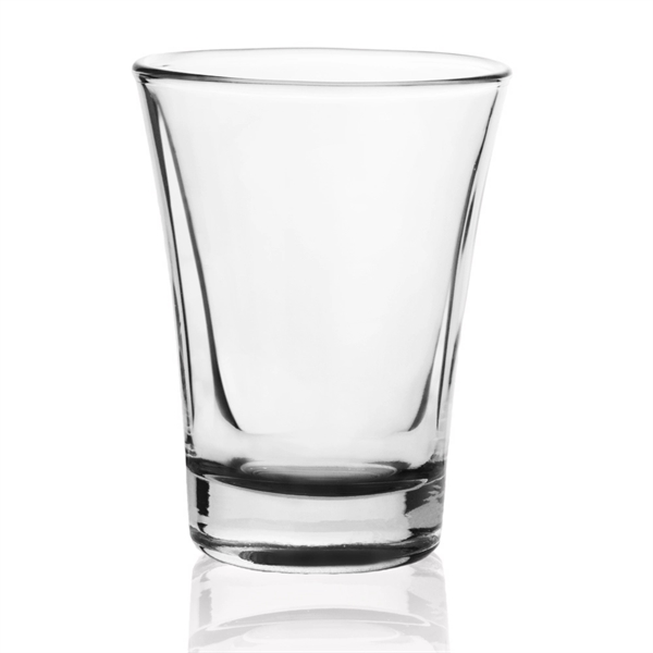 2 oz. clear shot glass, measuring 3.9"H x 2.1" rim x... from ASI 39552 BEL Promo