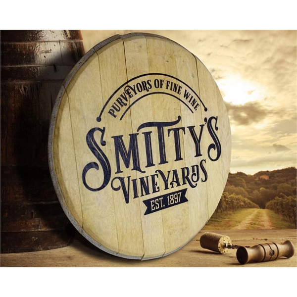 21" barrel head sign with a keyhole.... from ASI 50120 Dixie Seal & Stamp Co Inc / Dixiline