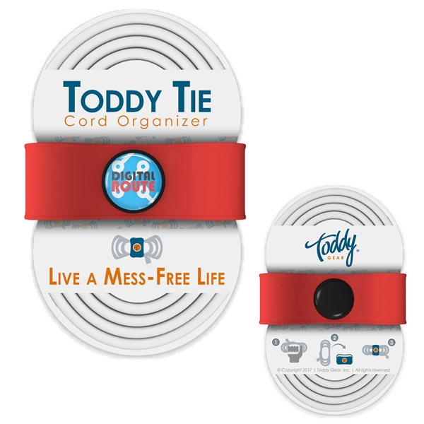 Organizer for your charging cable or headphones with the logo imprinted... from ASI 91411 Toddy Gear