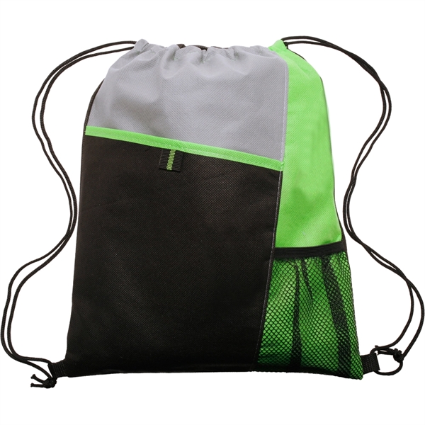13.5"W x 15.5"H mesh pocket drawstring backpack with spacious main compartment.... from ASI 39552 BEL Promo