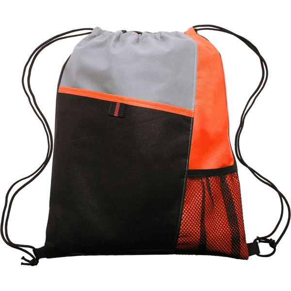 13.5"W x 15.5"H mesh pocket drawstring backpack with spacious main compartment.... from ASI 39552 BEL Promo