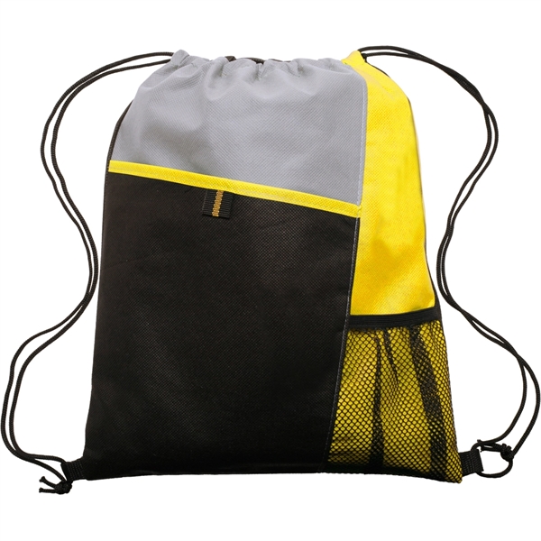 13.5"W x 15.5"H mesh pocket drawstring backpack with spacious main compartment.... from ASI 39552 BEL Promo