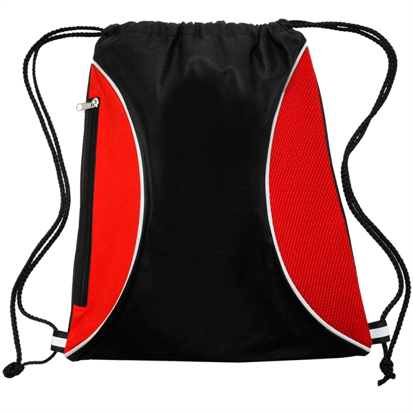 Non-woven zipper side drawstring backpack... from ASI 39552 BEL Promo
