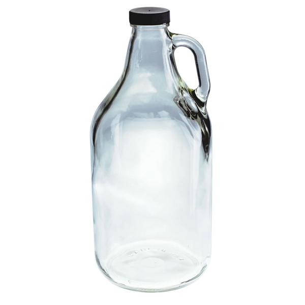 64 oz. clear flint handle glass beer growler with screw-on lid.... from ASI 39552 BEL Promo