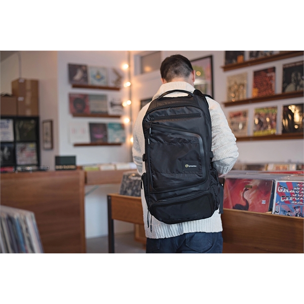 This backpack features a large main compartment that doubles as luggage,... from ASI 61966 HPG / OrigAudio