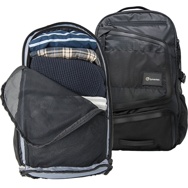 This backpack features a large main compartment that doubles as luggage,... from ASI 61966 HPG / OrigAudio