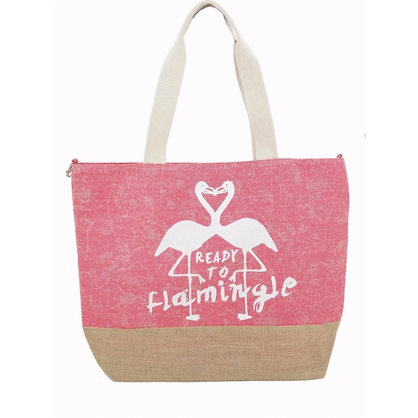 Earth Enthusiast "Ready to Flamingle" Beach Tote... from ASI 34046 Allcasion Travelware Co