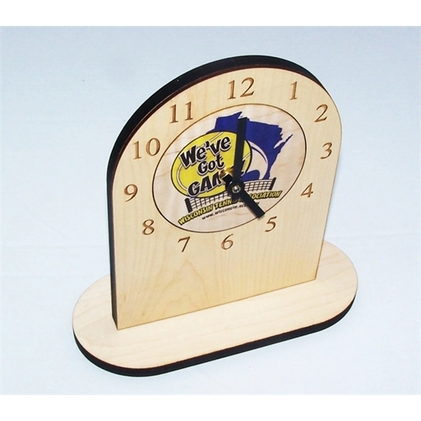 Wooden desk clocks measure 5" x 8" and make for a... from ASI 92531 Unique Custom Products / UCP
