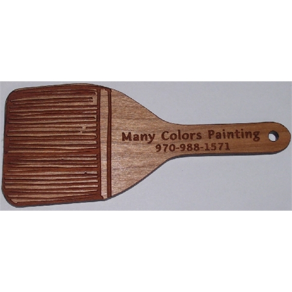 Laser-engraved magnets made of real wood measure 1 7/8" x 2"... from ASI 92531 Unique Custom Products / UCP