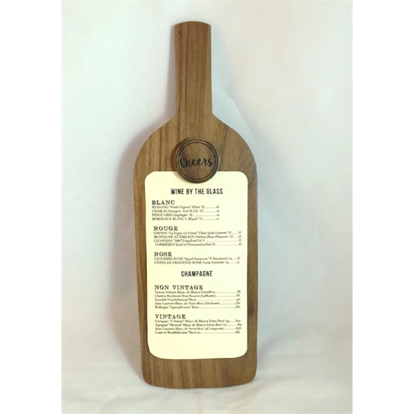 Wood veneer board for menus which attach to the board using... from ASI 92531 Unique Custom Products / UCP