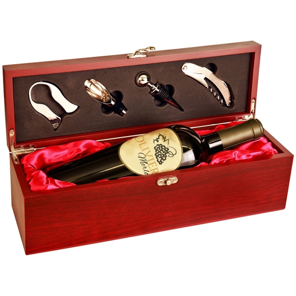 Four piece wine tool set in 14.25" x 4.25" x 4.75"... from ASI 92531 Unique Custom Products / UCP
