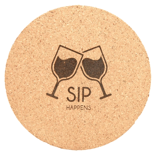 The 4" x 4" cork coaster is a heavy-duty, premium circle... from ASI 92531 Unique Custom Products / UCP