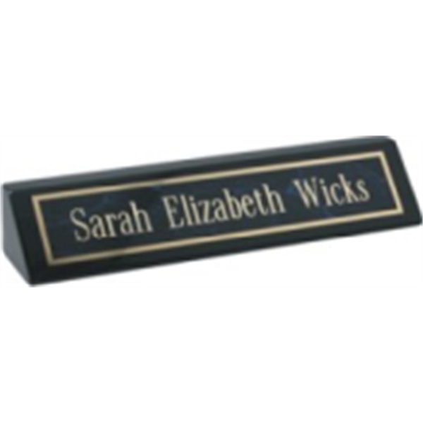 10" x 2" x 2" black or rosewood wedge-style nameplate.... from ASI 92531 Unique Custom Products / UCP