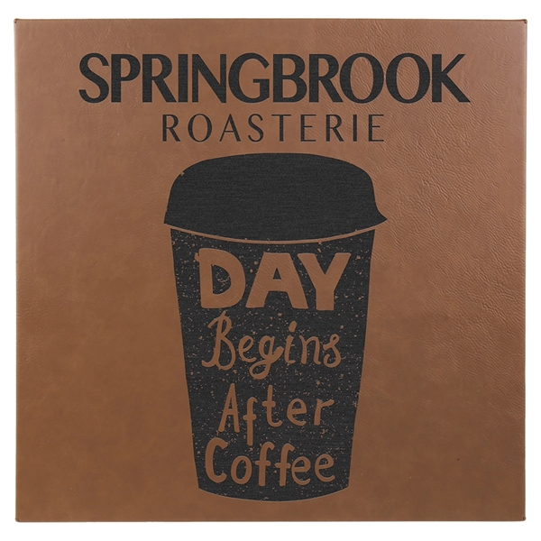 Premium leatherette wall art sign measures 12" x 18" and is... from ASI 92531 Unique Custom Products / UCP