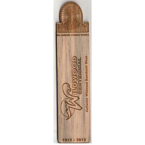 5" x 1" x 0.094" bookmark in assorted wooden tones. Made... from ASI 92531 Unique Custom Products / UCP