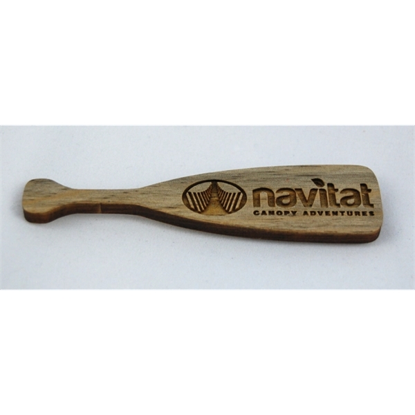4" x 1" x 0.1875" paddle-shaped wooden magnet. Made in the... from ASI 92531 Unique Custom Products / UCP