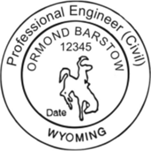 The 2" rubber stamp engineering seal can be designed to your... from ASI 92531 Unique Custom Products / UCP