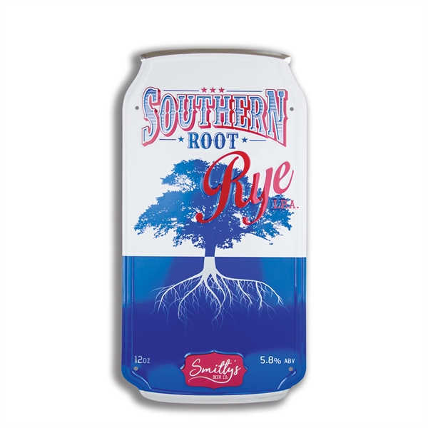 9" x 17.5" beer can shaped sign made of recycled aluminum.... from ASI 50120 Dixie Seal & Stamp Co Inc / Dixiline