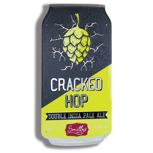 11.5" x 22.25" beer can shaped sign made of recycled aluminum.... from ASI 50120 Dixie Seal & Stamp Co Inc / Dixiline