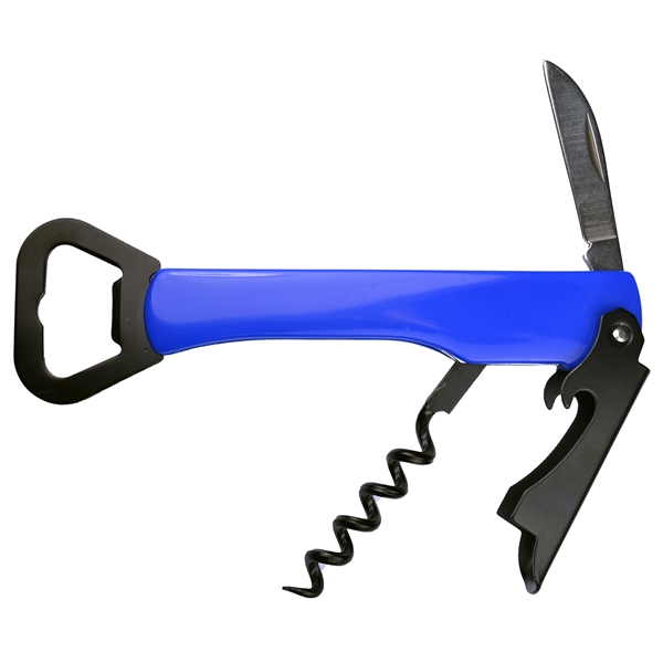 Multipurpose bottle opener with corkscrew and knife.... from ASI 57956 Graphco line