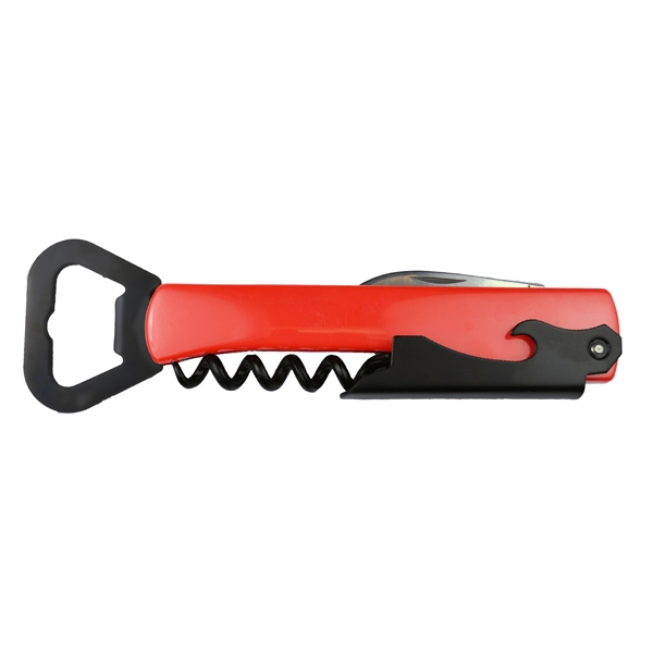 Multipurpose bottle opener with corkscrew and knife.... from ASI 57956 Graphco line