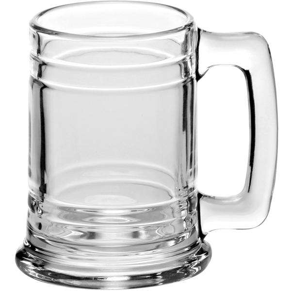15 oz. clear glass beer mug with thick handle and protruding... from ASI 39552 BEL Promo
