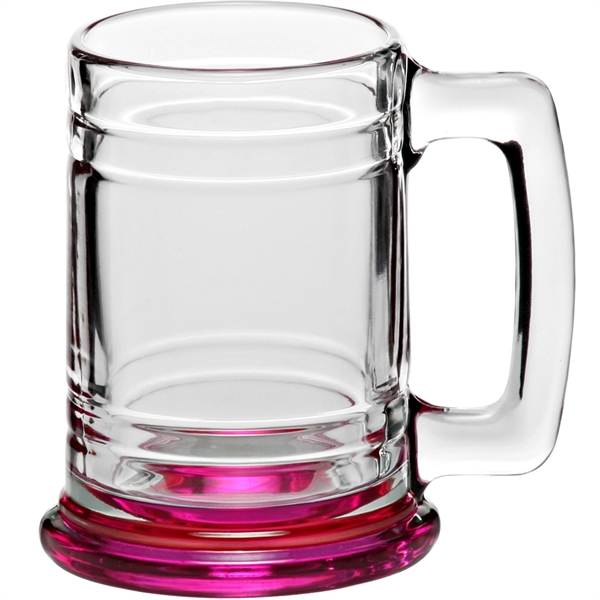 15 oz. clear glass beer mug with thick handle and protruding... from ASI 39552 BEL Promo