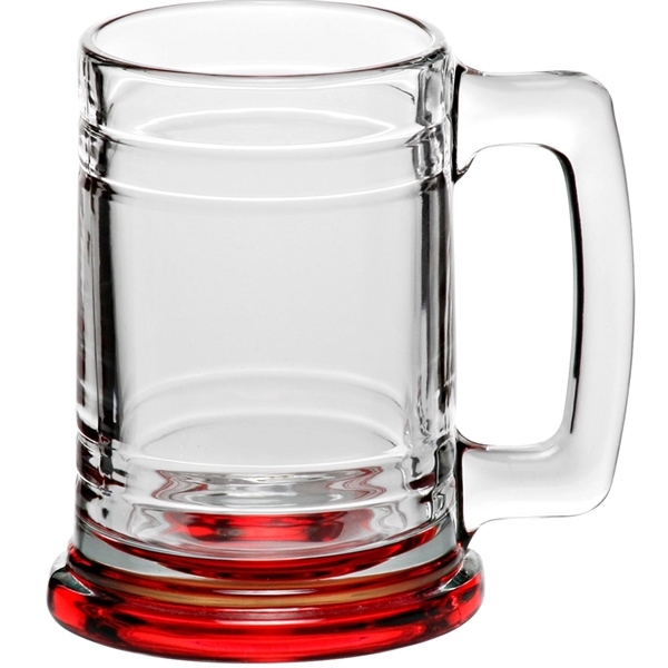 15 oz. clear glass beer mug with thick handle and protruding... from ASI 39552 BEL Promo